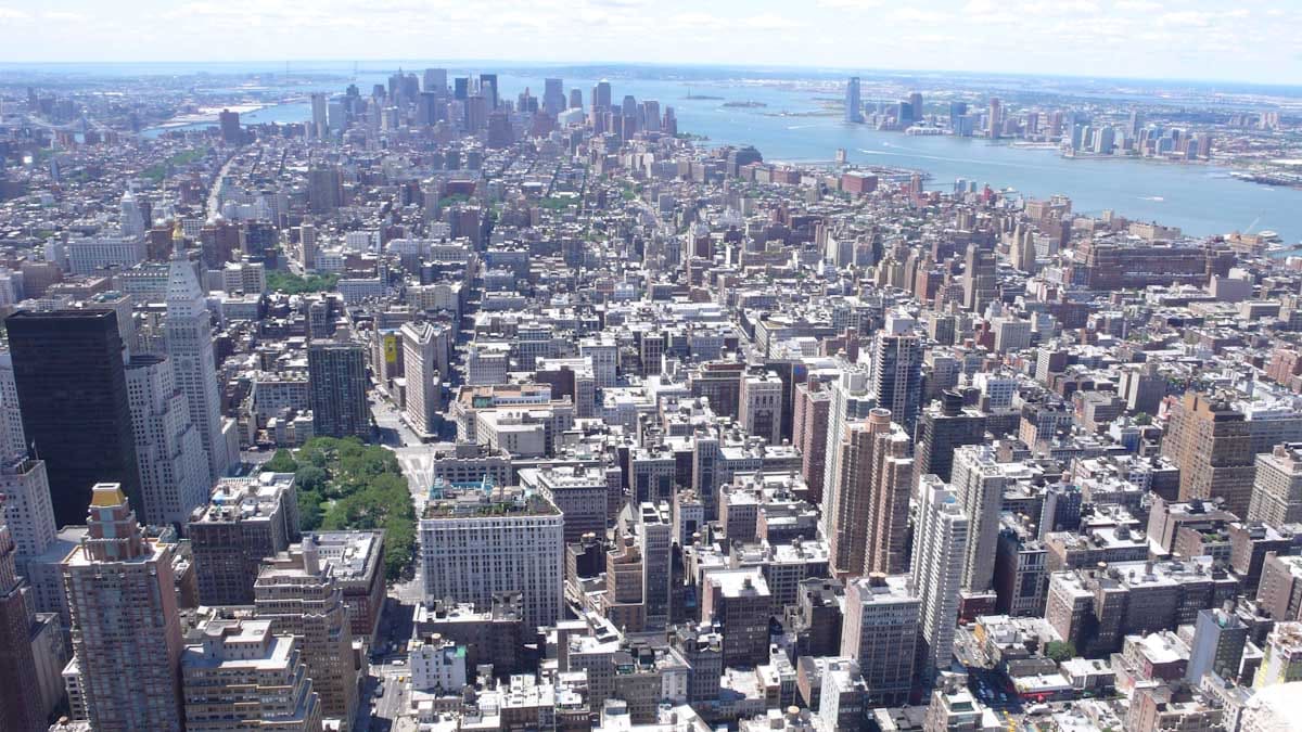 展望台から眺めたニューヨークの街